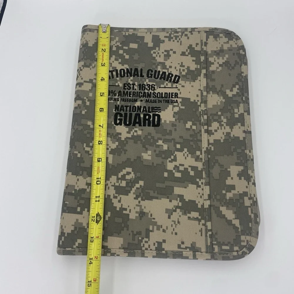 National Guard Digital Camo Notebook Portfolio Organizer Pad Field Notebook Zip